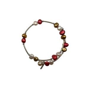 Vantel Pearls Multicolor Freshwater Pearl Wrap Bracelet